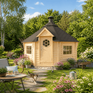 26% Rabatt ✓ 4 × 4 m | 8-Eck Grillkota Lasse 12,0m² DeLu | Massivholz Unkategorisiert online kaufen