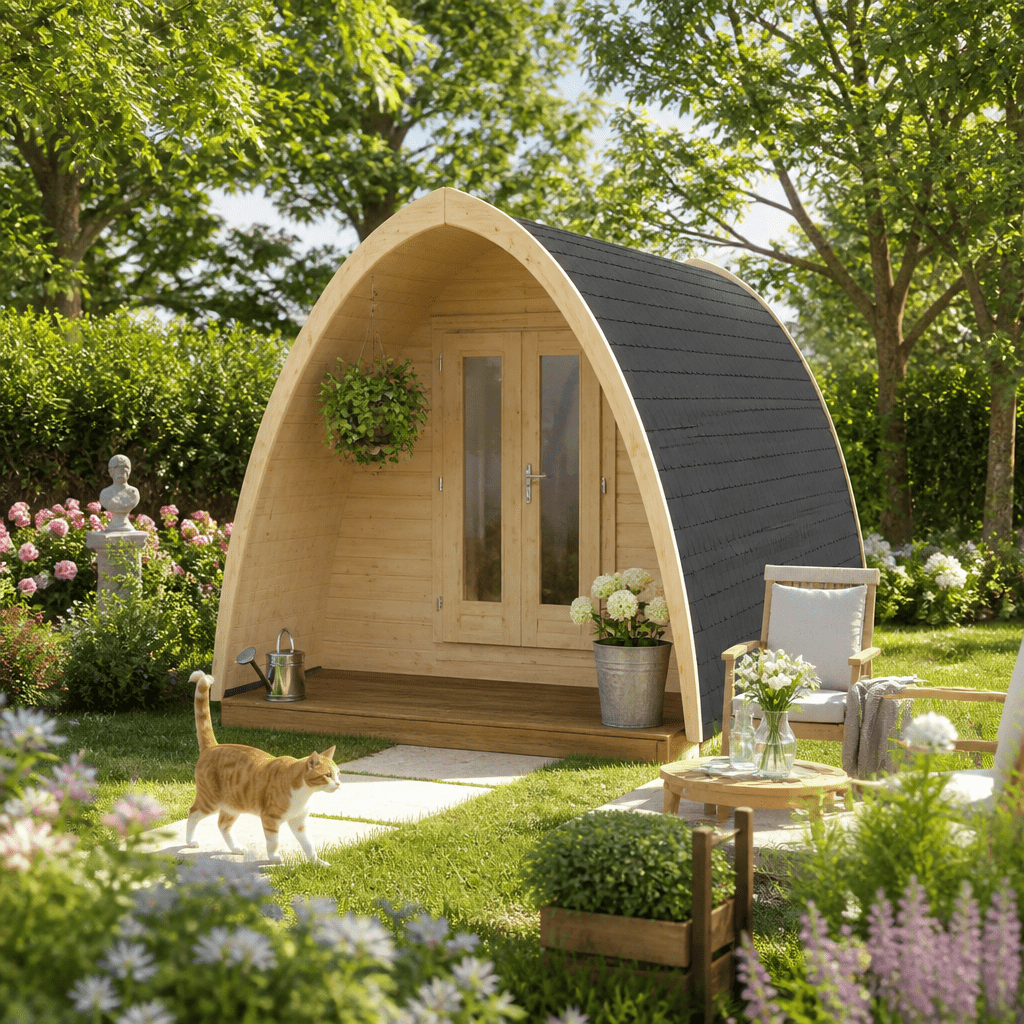 26% Rabatt ✓ 5 × 3 m | Camping Pod 480 | Terrasse | Massivholz