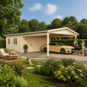 26% Rabatt ✓ Doppelgarage mit Carport Erki 70 Unkategorisiert online kaufen