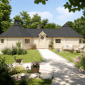 26% Rabatt ✓ 6 × 6 m | Doppelkota Alva 38 m² | Massivholz Unkategorisiert online kaufen