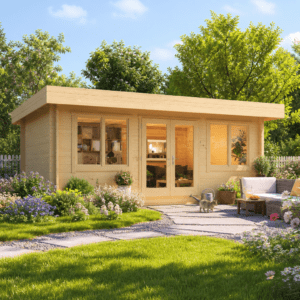 26% Rabatt ✓ 6 × 4 m | Flachdach Gartenhütte Lino 28 | Massivholz Unkategorisiert online kaufen