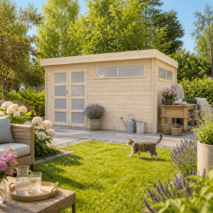 26% Rabatt ✓ 4 × 3 m | Flachdach Gartenhütte Nelo 44 B | Pultdach | modern Unkategorisiert online kaufen