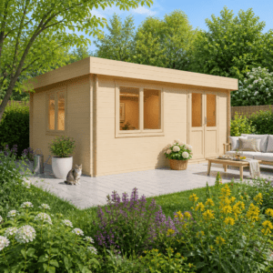 26% Rabatt ✓ 5 × 5 m | Flachdach Gartenhütte Orka 28 B | modern | Massivholz Unkategorisiert online kaufen