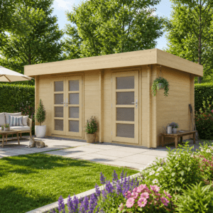 26% Rabatt ✓ 4 × 3 m | Flachdach Gartenhütte Tekla 28 | modern | Massivholz Unkategorisiert online kaufen