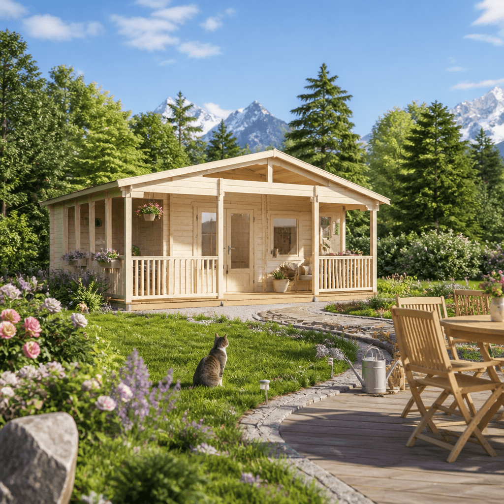 26% Rabatt ✓ 6 × 5 m | Freizeithaus Glostrup 70 | Massivholz