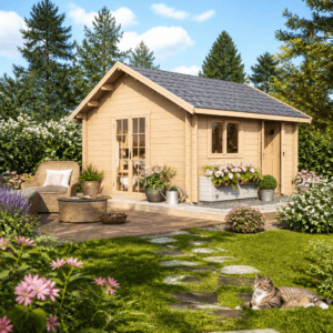 26% Rabatt ✓ 6 × 4 m | Gartenhütte Freizeithaus Melanie 44 | Massivholz Unkategorisiert online kaufen