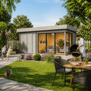 26% Rabatt ✓ Gartenhütte Alu Concept 44 J | Flachdach | Massivholz Unkategorisiert online kaufen