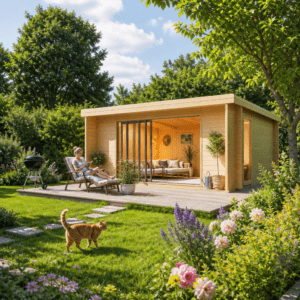 26% Rabatt ✓ 6 × 4 m | Gartenhütte Alu Concept 70 I | Terrasse | Pultdach | Massivholz Unkategorisiert online kaufen