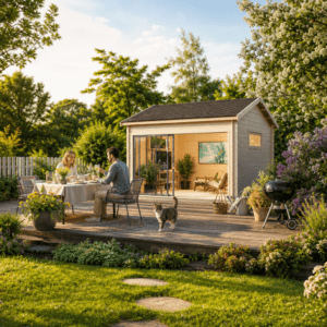 26% Rabatt ✓ 6 × 4 m | Gartenhütte Alu Concept Jara 44 A | Satteldach | Massivholz Unkategorisiert online kaufen
