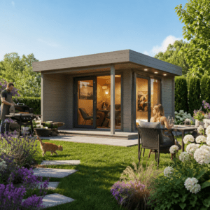 26% Rabatt ! Fjordholz Gartenhütte Alu Concept Relax 44 D 4x4m Unkategorisiert online kaufen