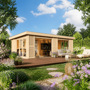 26% Rabatt ✓ 6 × 4 m | Gartenhütte Ambience 70 | Flachdach | modern | Massivholz Unkategorisiert online kaufen