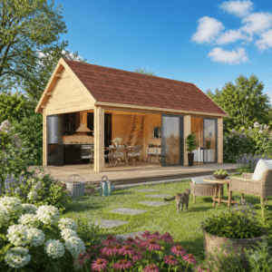 26% Rabatt ✓ Gartenhütte Lounge Marek | Massivholz | 8 × 5 m Unkategorisiert online kaufen