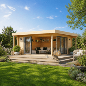 26% Rabatt ✓ Gartenhütte Melany Alu 70 | Terrasse | Flachdach | Massivholz Unkategorisiert online kaufen