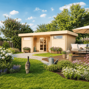 26% Rabatt ✓ 7 × 4 m | Gartenhütte Aargau 70 | Flachdach | modern | Massivholz Unkategorisiert online kaufen