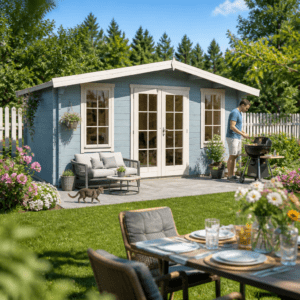 26% Rabatt ✓ 6 × 4 m | Gartenhütte Agnes 44 | Satteldach | klassisch | Massivholz Unkategorisiert online kaufen
