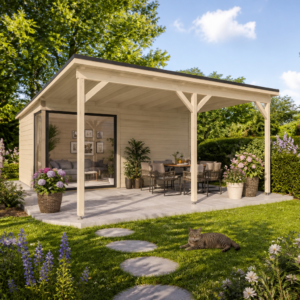 26% Rabatt ✓ 5 × 4 m | Gartenhütte Amrum-5 mit Vordach | modern | Massivholz Unkategorisiert online kaufen 26% Rabatt ✓ 5 × 4 m | Gartenhütte Amrum-5 mit Vordach | modern | Massivholz Unkategorisiert online kaufen