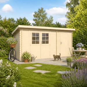 26% Rabatt ✓ 5 × 3 m | Gartenhütte Annika 28 B | Pultdach | Massivholz Unkategorisiert online kaufen