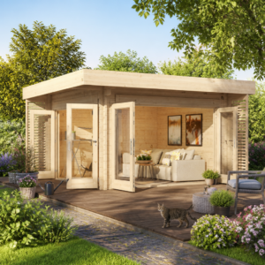 26% Rabatt ✓ 6 × 4 m | Gartenhütte Bobby 44 | Vordach | Flachdach | modern | Massivholz Unkategorisiert online kaufen 26% Rabatt ✓ 6 × 4 m | Gartenhütte Bobby 44 | Vordach | Flachdach | modern | Massivholz Unkategorisiert online kaufen