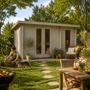 26% Rabatt ! Fjordholz Gartenhütte Modell Carin 44 A 5x3m Unkategorisiert online kaufen