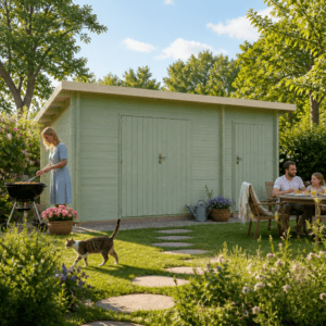 26% Rabatt ! Fjordholz Gartenhütte Modell Carin 44 D 5x4m Unkategorisiert online kaufen