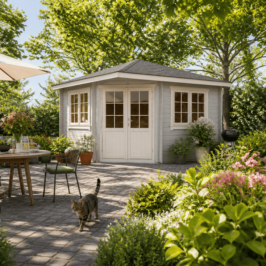 26% Rabatt ! Fjordholz Gartenhütte Modell Cati 44 Klassik 4x4m