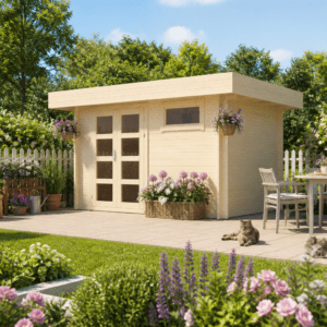 26% Rabatt ✓ 6 × 4 m | Gartenhütte Christina 28 | Flachdach | modern | Massivholz Unkategorisiert online kaufen