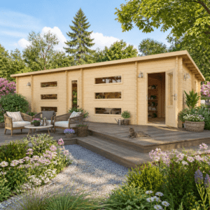 13% Rabatt ✓ 6 × 4 m | Gartenhütte Dundee 44 B | Pultdach | Massivholz Unkategorisiert online kaufen