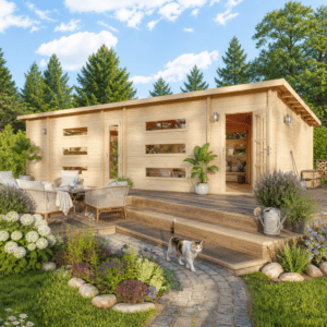 12% Rabatt ✓ 6 × 4 m | Gartenhütte Dundee 70 B | Pultdach | Massivholz Unkategorisiert online kaufen