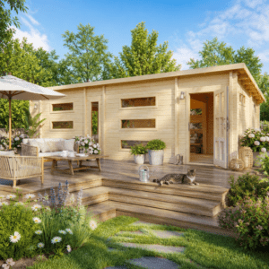 14% Rabatt ✓ 6 × 4 m | Gartenhütte Dundee 90 B | Pultdach | Massivholz Unkategorisiert online kaufen