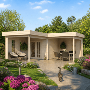 26% Rabatt ✓ 6 × 6 m | Gartenhütte Fred 44 | Flachdach | modern | Massivholz Unkategorisiert online kaufen