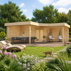 26% Rabatt ✓ 10 × 6 m | Gartenhütte Gabriel 44 | modern | Massivholz Unkategorisiert online kaufen