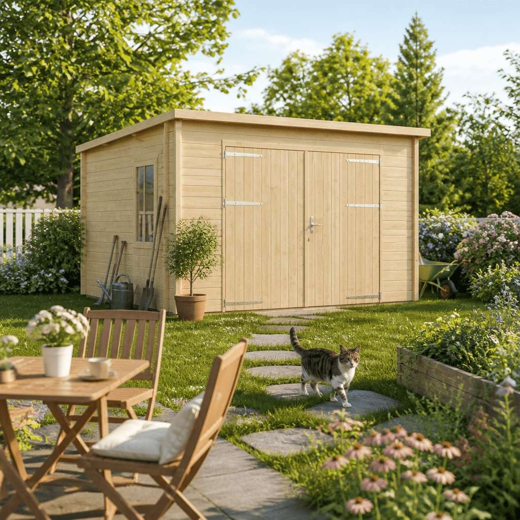 26% Rabatt ✓ 4 × 3 m | Gartenhütte Gardenstore 28 A | Massivholz