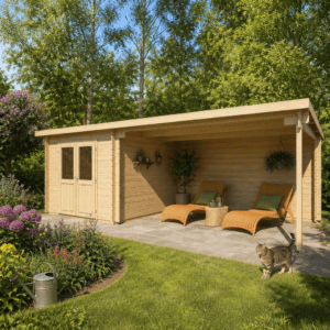 26% Rabatt ✓ 6 × 4 m | Gartenhütte Gent 28 B | Pultdach | modern | Massivholz Unkategorisiert online kaufen