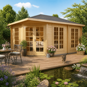 26% Rabatt ✓ 5 × 4 m | Gartenhütte Glasgow 44 D | Massivholz Unkategorisiert online kaufen