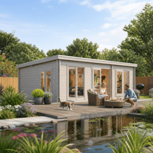 26% Rabatt ✓ Gartenhütte Henning 44 | Terrasse | Pultdach | modern | Massivholz | 6 × 4 m Unkategorisiert online kaufen
