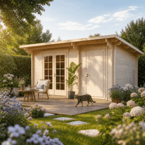 26% Rabatt ! Fjordholz Gartenhütte Modell Jacob 44 A mit Abstell 5x3m Unkategorisiert online kaufen