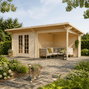 26% Rabatt ✓ Gartenhütte Jacob 44 A mit Seitend | Pultdach | modern | Massivholz | 6 × 3 m Unkategorisiert online kaufen