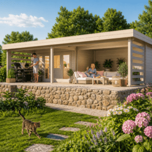 26% Rabatt ! Fjordholz Gartenhütte Modell Jonte 44 8x5m Unkategorisiert online kaufen