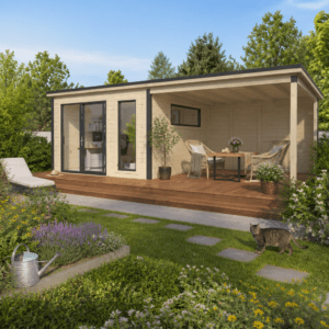 26% Rabatt ✓ 4 × 4 m | Gartenhütte Juist-2 mit Anbau | modern | Massivholz Unkategorisiert online kaufen 26% Rabatt ✓ 4 × 4 m | Gartenhütte Juist-2 mit Anbau | modern | Massivholz Unkategorisiert online kaufen