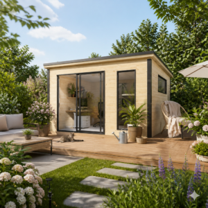26% Rabatt ✓ 4 × 4 m | Gartenhütte Juist-2 | modern | Massivholz Unkategorisiert online kaufen