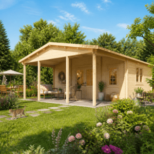 26% Rabatt ✓ 6 × 5 m | Gartenhütte Julia 44 F | Vordach | Satteldach | klassisch | Massivholz Unkategorisiert online kaufen