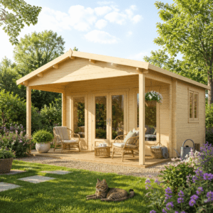 26% Rabatt ✓ 7 × 5 m | Gartenhütte Julia 70 C | Vordach | Satteldach | klassisch | Massivholz Unkategorisiert online kaufen
