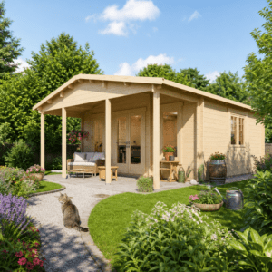 26% Rabatt ✓ Gartenhütte Julia 70 E | Vordach | Satteldach | klassisch | Massivholz | 7 × 4 m Unkategorisiert online kaufen