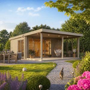26% Rabatt ! Fjordholz Gartenhütte Modell Kaarlo 70 8x5m Unkategorisiert online kaufen