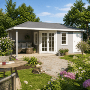 26% Rabatt ✓ 5 × 4 m | Gartenhütte Kiano 70 A | Terrasse | Massivholz Unkategorisiert online kaufen