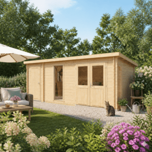 26% Rabatt ✓ 6 × 4 m | Gartenhütte Krista 28 B | Pultdach | modern | Massivholz Unkategorisiert online kaufen