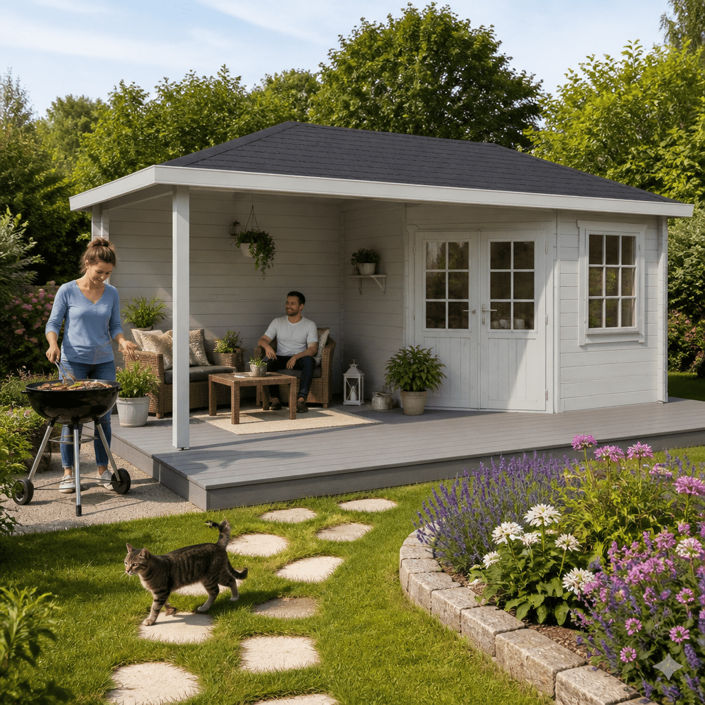 26% Rabatt ! Fjordholz Gartenhütte Modell Lenja 44 6x4m