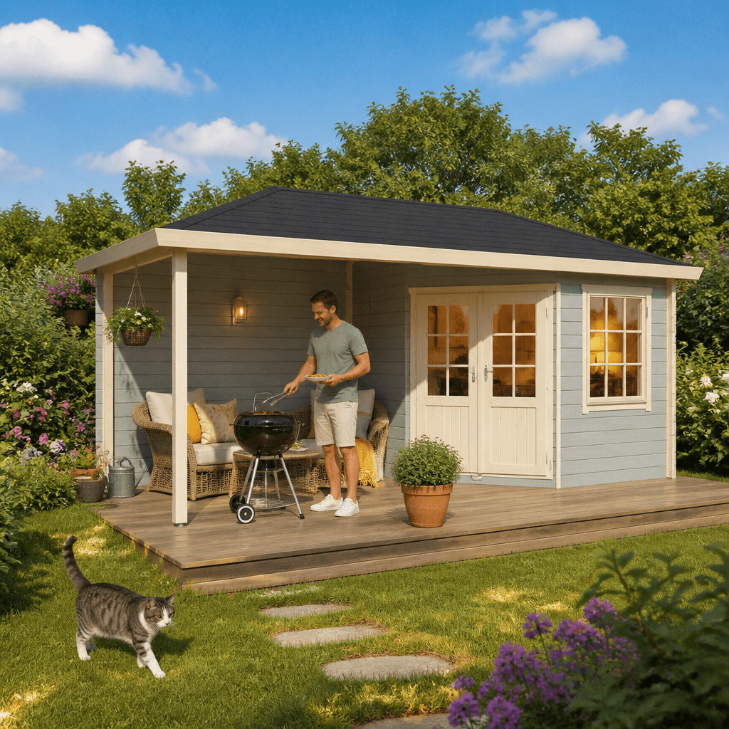 26% Rabatt ! Fjordholz Gartenhütte Modell Lenja 70 6x3m