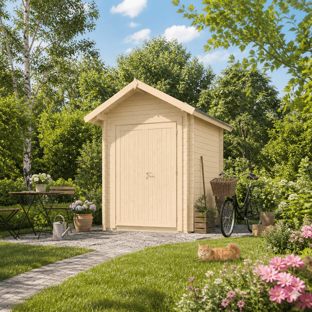 26% Rabatt ✓ Gartenhütte Lexi 44 B Premium | Satteldach | klassisch | Massivholz | 2 × 2 m