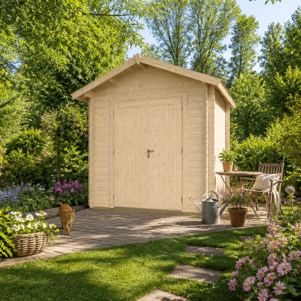 26% Rabatt ✓ 2 × 2 m | Gartenhütte Lexi 44 C Premium | Satteldach | klassisch | Massivholz